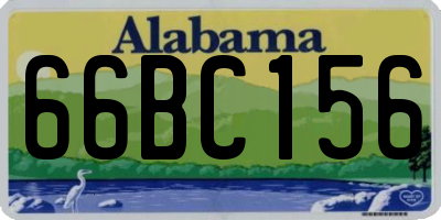 AL license plate 66BC156