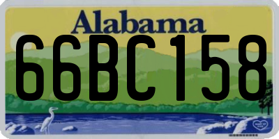 AL license plate 66BC158