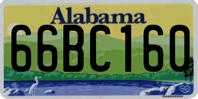 AL license plate 66BC160