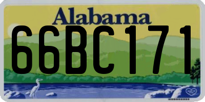 AL license plate 66BC171