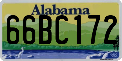 AL license plate 66BC172