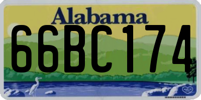 AL license plate 66BC174