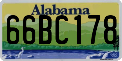 AL license plate 66BC178