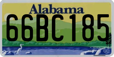 AL license plate 66BC185