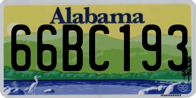 AL license plate 66BC193