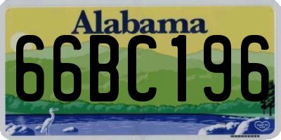 AL license plate 66BC196