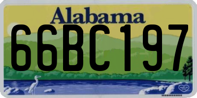 AL license plate 66BC197