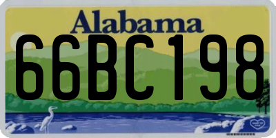 AL license plate 66BC198