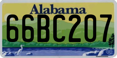 AL license plate 66BC207