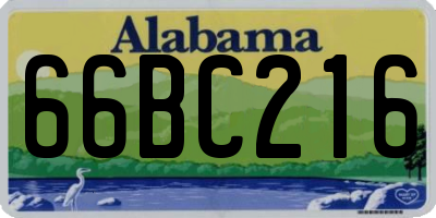 AL license plate 66BC216