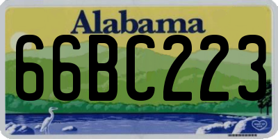 AL license plate 66BC223
