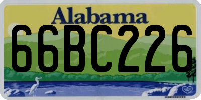 AL license plate 66BC226