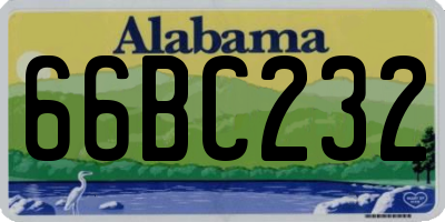 AL license plate 66BC232