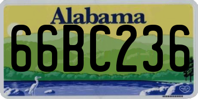 AL license plate 66BC236