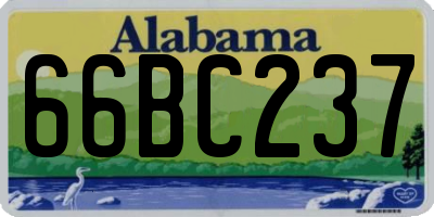 AL license plate 66BC237