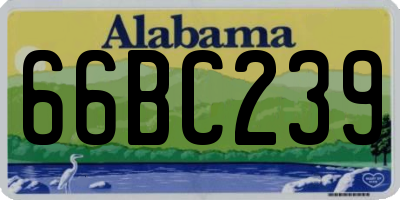 AL license plate 66BC239
