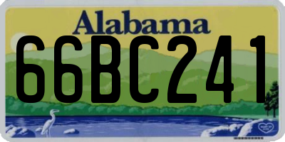 AL license plate 66BC241