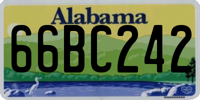 AL license plate 66BC242