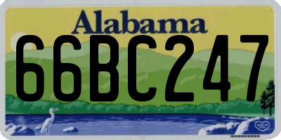AL license plate 66BC247