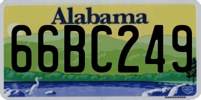 AL license plate 66BC249