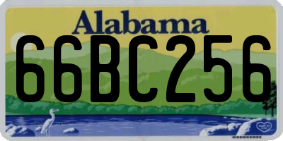AL license plate 66BC256