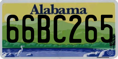 AL license plate 66BC265