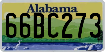AL license plate 66BC273