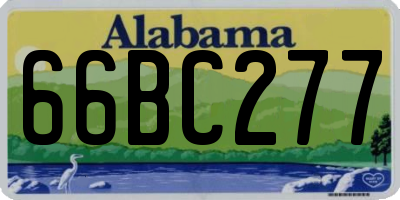 AL license plate 66BC277