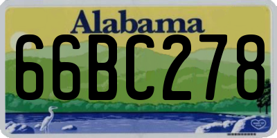 AL license plate 66BC278