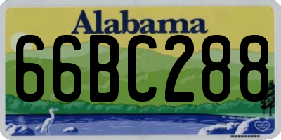 AL license plate 66BC288