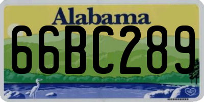 AL license plate 66BC289
