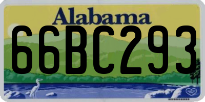 AL license plate 66BC293