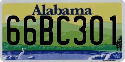 AL license plate 66BC301