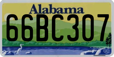 AL license plate 66BC307