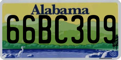 AL license plate 66BC309