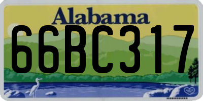 AL license plate 66BC317