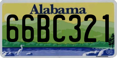 AL license plate 66BC321