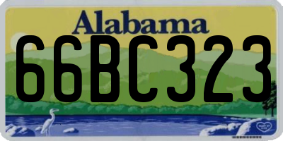 AL license plate 66BC323