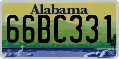 AL license plate 66BC331