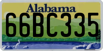 AL license plate 66BC335