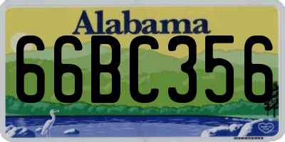 AL license plate 66BC356