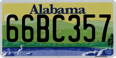 AL license plate 66BC357