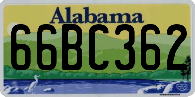 AL license plate 66BC362