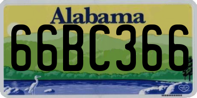 AL license plate 66BC366
