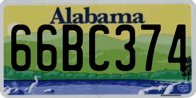 AL license plate 66BC374
