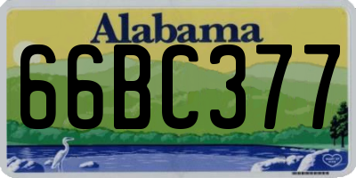 AL license plate 66BC377