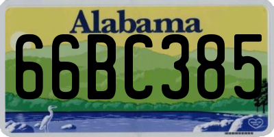 AL license plate 66BC385