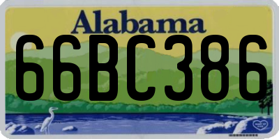 AL license plate 66BC386