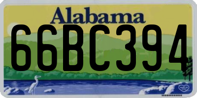 AL license plate 66BC394