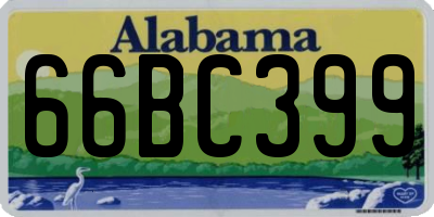 AL license plate 66BC399
